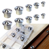 Dowel Centers, Stainless Steel Dowel Center Transfer Plugs 10PCS with 5 Sizes of 1/4" 3/8" 5/16" 7/16" 1/2" Dowel Centering Pins Joinery Accessories -By MinliGUY Woodworking Tool