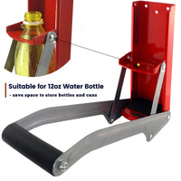 Heavy Duty Aluminum Can Crusher for Recycling, Compressing up to 16oz Soda, Beer, Sparkling Water Cans & 12oz Plastic Water Bottle. Wall Mounted Can Smasher- Color: Bright Red+Silver(Contrast)