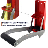 Heavy Duty Aluminum Can Crusher for Recycling, Compressing up to 16oz Soda, Beer, Sparkling Water Cans & 12oz Plastic Water Bottle. Wall Mounted Can Smasher- Color: Bright Red+Silver(Contrast)